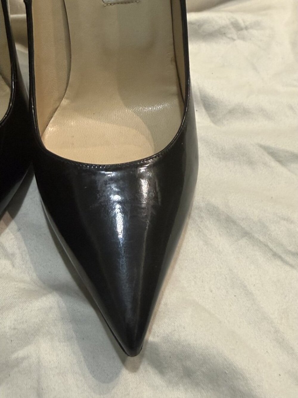 Jimmy Choo Anouk 120 Black Patent Pointed Toe Stiletto Pump EU 40 Italy - Picture 3 of 9